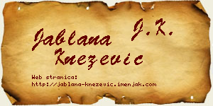 Jablana Knežević vizit kartica